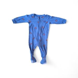 3/15$ Pekkle Baby Pajamas Blue Basketball Print Size 12 Months